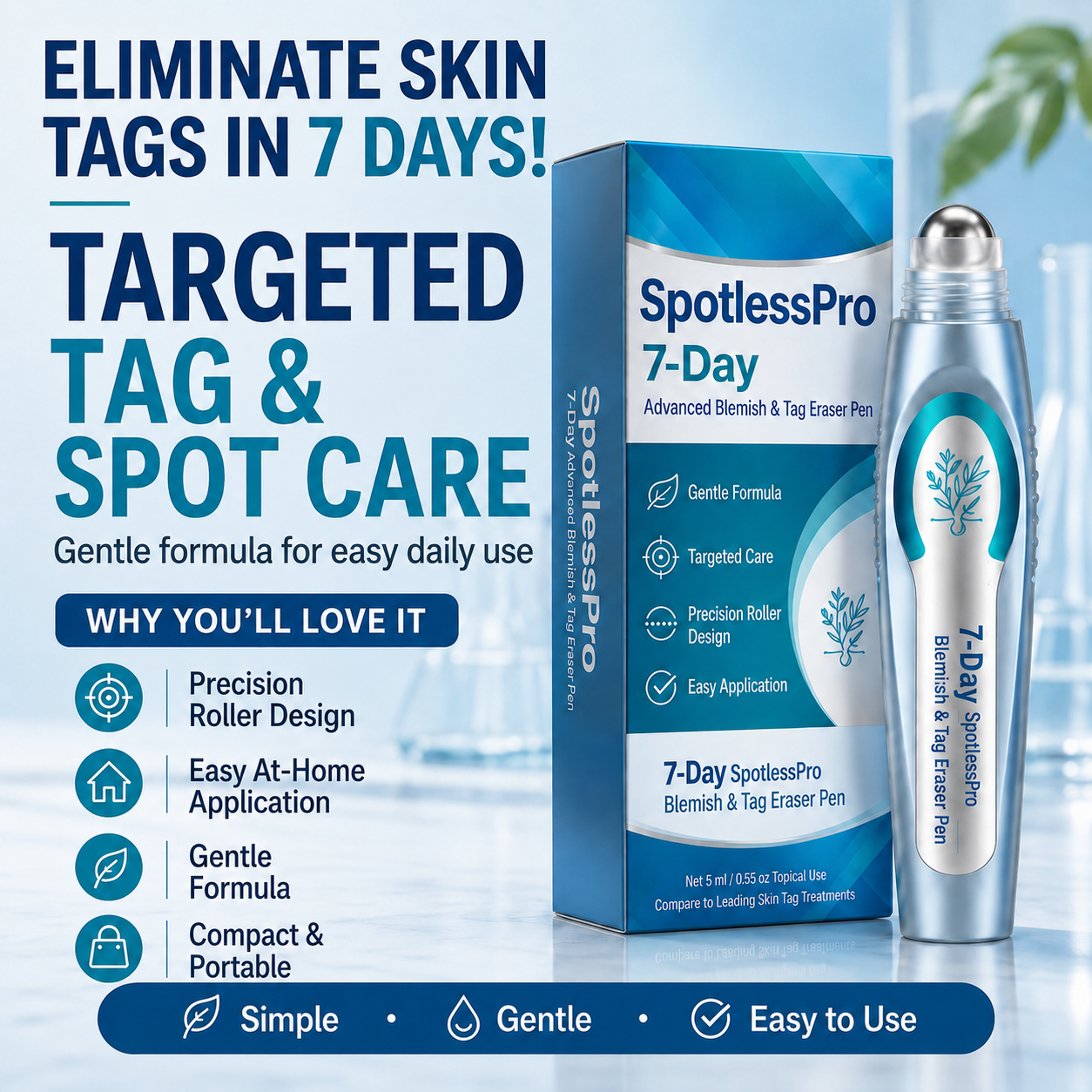 vellarocare® 7-Day Skin Tag & Blemish Repair Pen—a painless, scar-free, and highly effective blemish-removal roller pen.