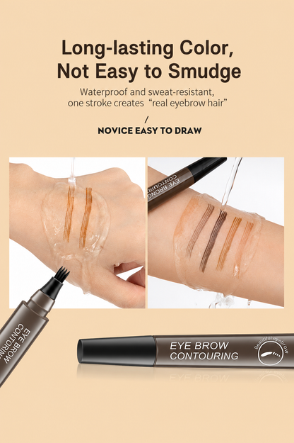 Foxexpro-Four-fork eyebrow pencil, water-resistant and sweat-proof