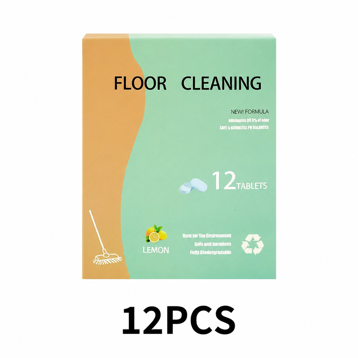 Floor Cleaning Tablets available in lemon or mint scent eco-safe materials remove grime and odors effectively dries quickly with no residue for all household floor cleaning