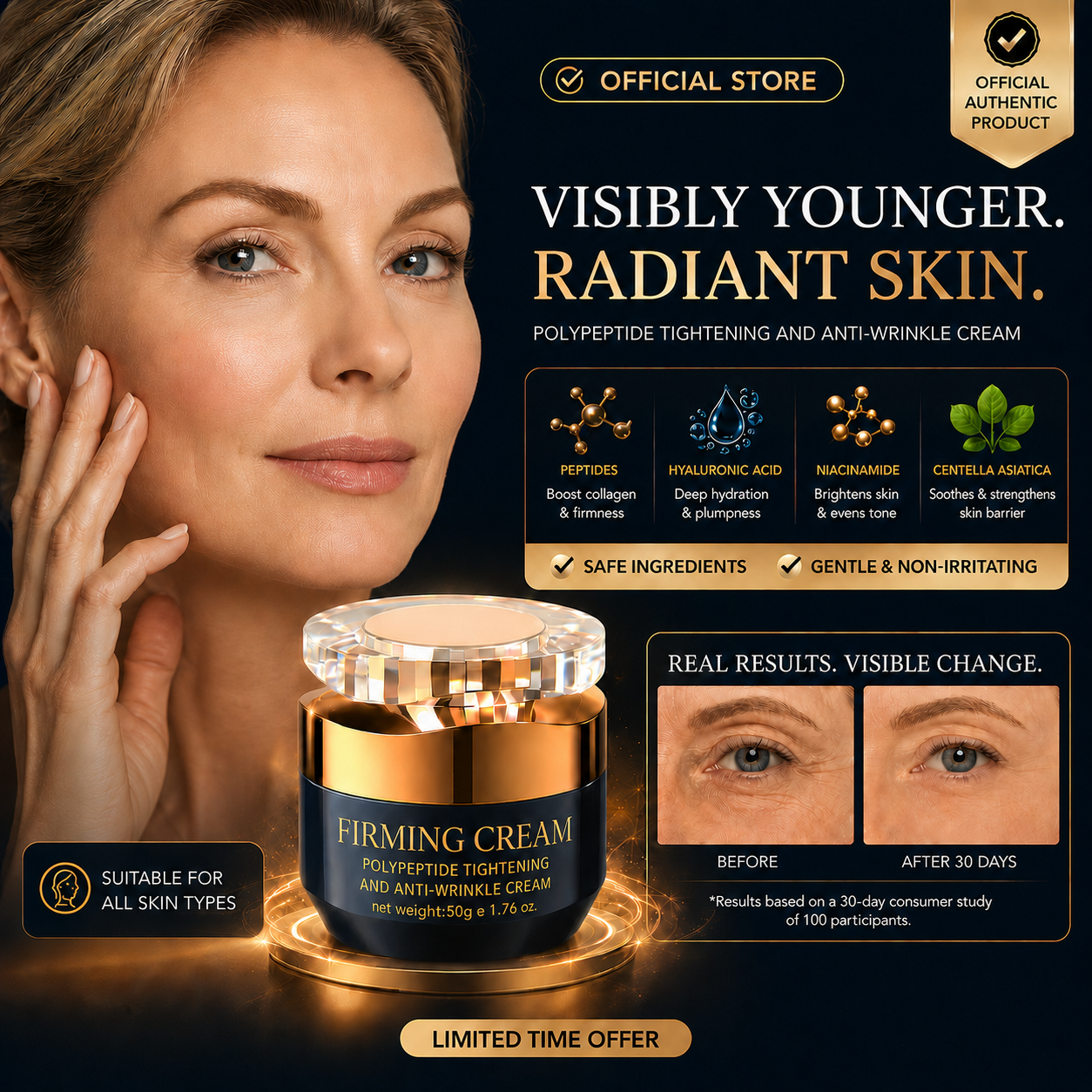 🔥Last Day-Buy 1 Get 1 Free🔥Anti-Wrinkle Cream✅(Suitable for Any Area with Wrinkles)