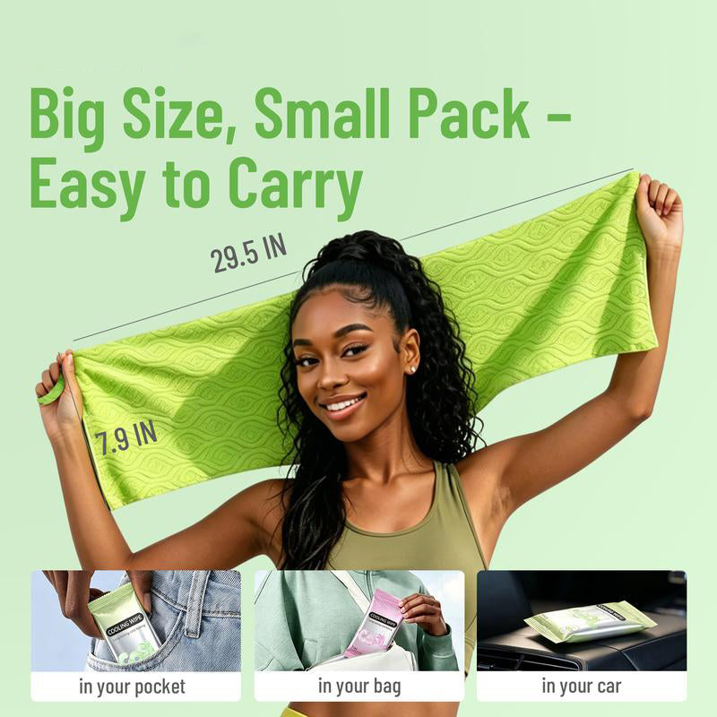 Calmsho Cooling Towels & XL Menthol Wipes | Instant Long-Lasting Summer Heat Relief