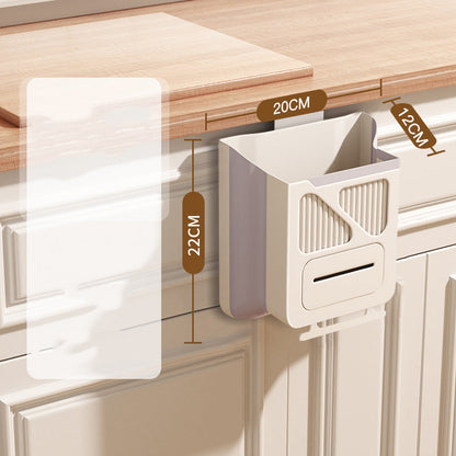 Foldable Hanging Trash Can – Space Saving, Leak Proof & Easy to Clean🧼